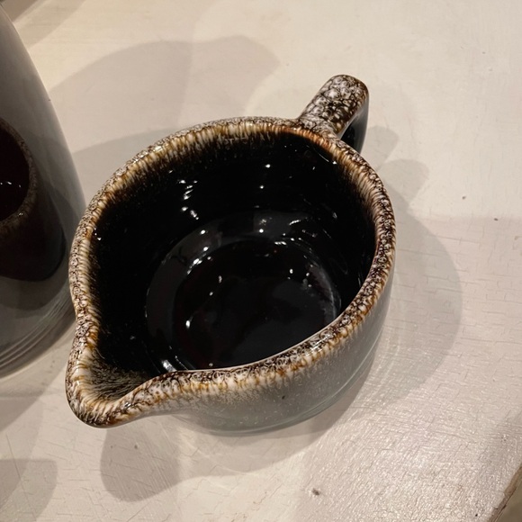 Pfaltzgraff Rustic Brown Ceramic Pitcher Cream and Sugar Set - Picture 6 of 12